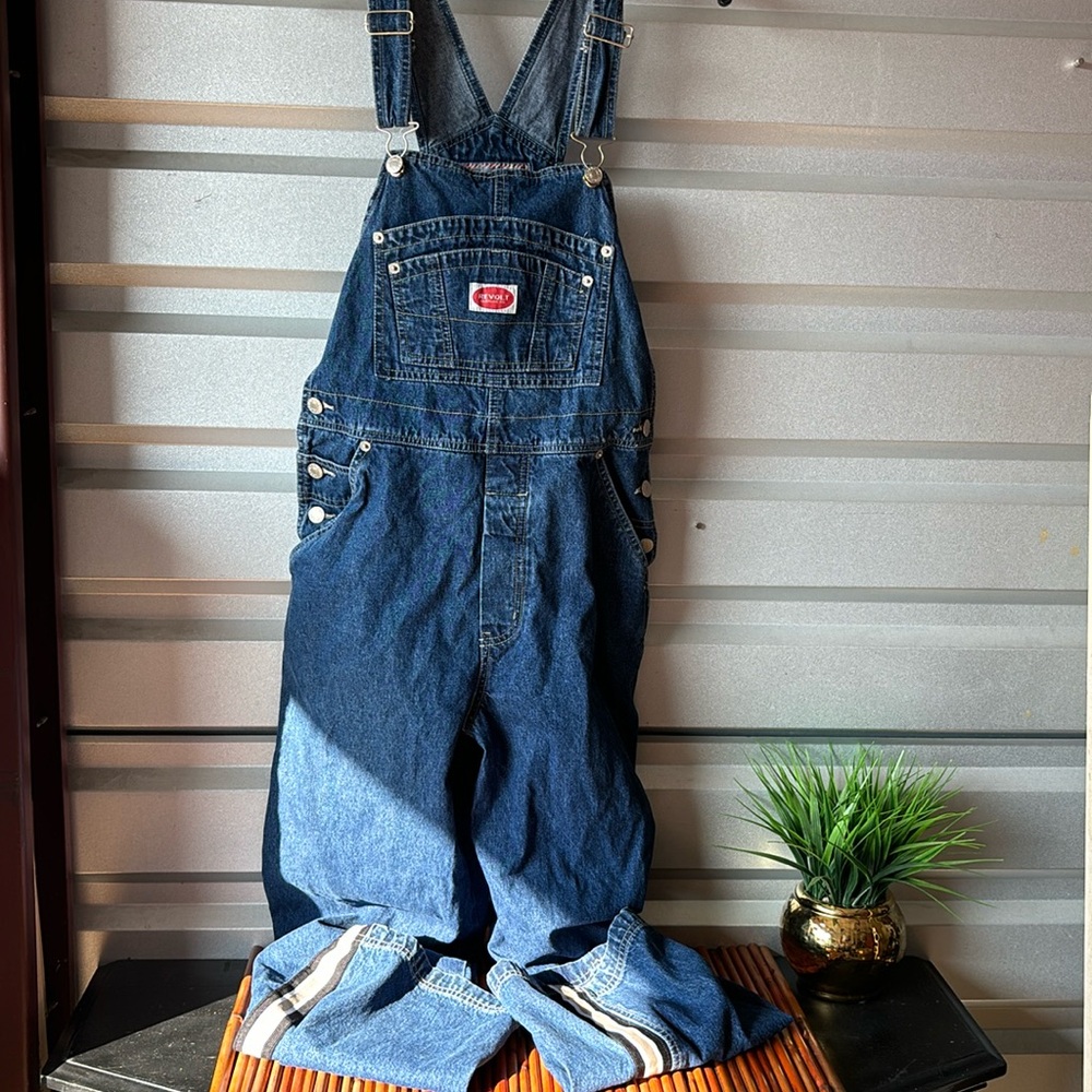 Vintage Revolt Denim Jean Overalls size Medium